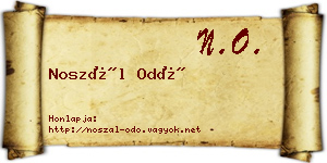 Noszál Odó névjegykártya